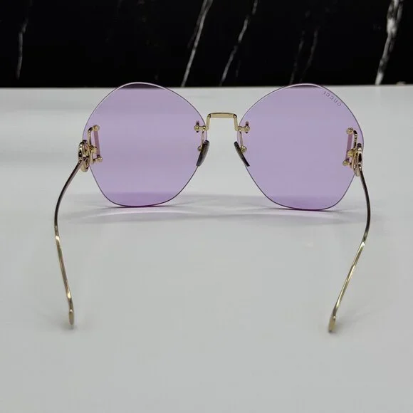 NEW GUCCI GG1203S 001 WITH GOLD CHAIN GUCCI SUNGLASSES